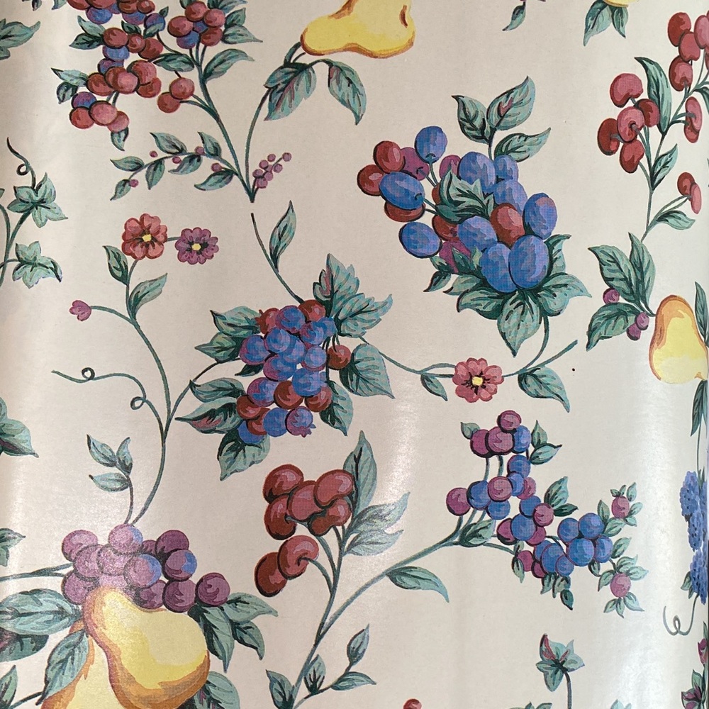 Vintage farmhouse 3 rolls wall paper boarder self stick fruit vine - Picture 6 of 7